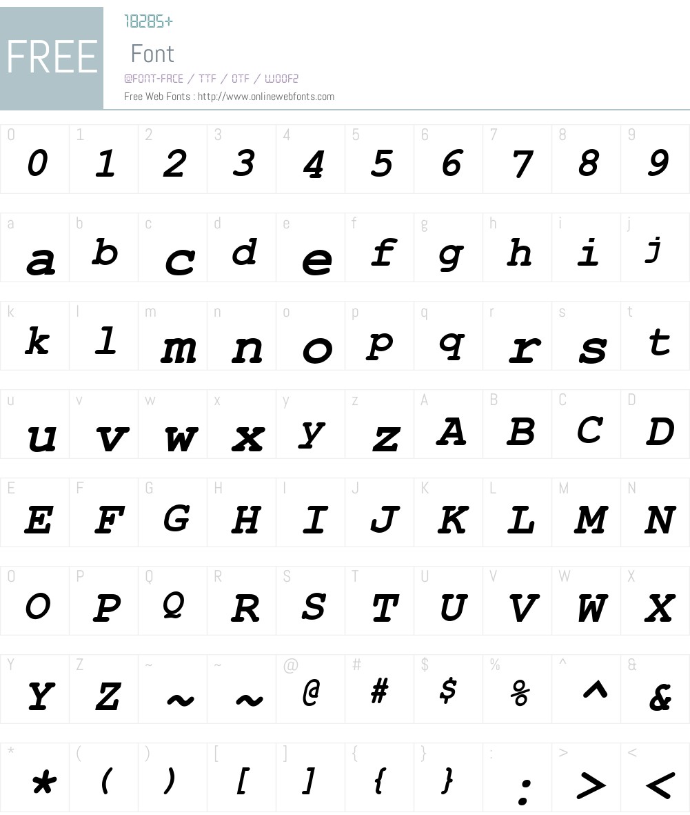 courier new ps font